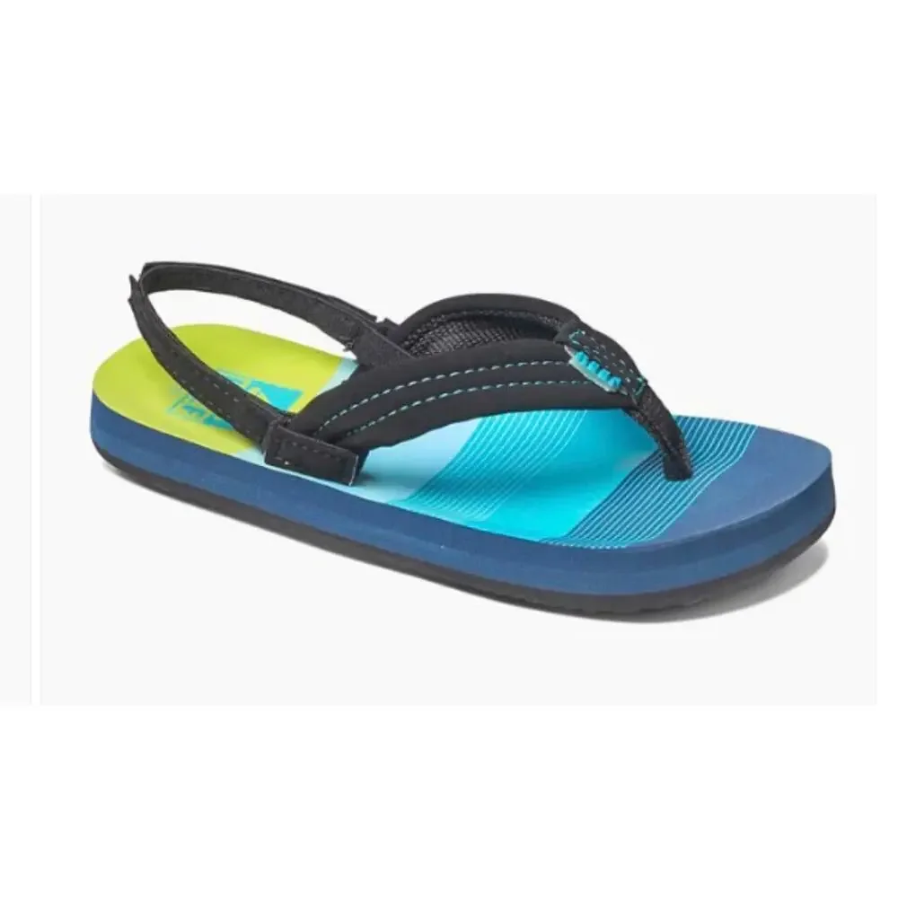 NWT Reef Little Ahi Boys Sandals in Aqua Green - Size 7/8